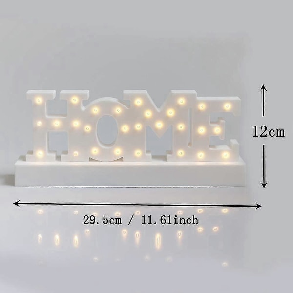 Home Ord Skylt Ljus Upplyst Home Skylt Ornament Batteridriven Bokstav Nattlampa, Bröllop Jul Födelsedagspresenter, Sovrum Barnrum Dekorationer