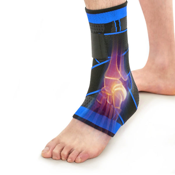 Justerbart Andningsbart Sportankelskydd Elastiskt Trycksatt Ankelstöd Wrap XL