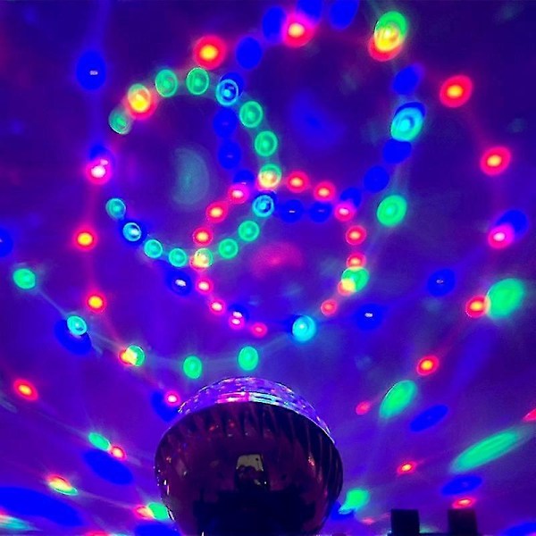 2 st E27 Discolampa 360 Graders Roterande Magisk Boll Led Scenljus