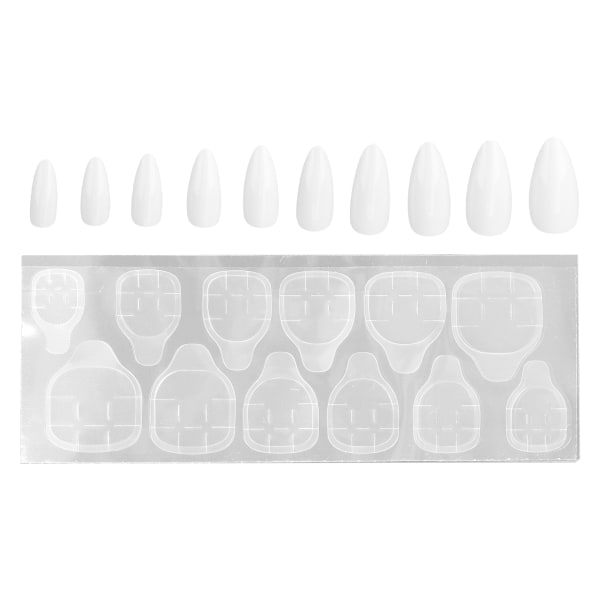 10 stk kistepresse på negler Fullt dekke falske neglertupper blanke kunstige falske negler Manikyrdekal for kvinner jenterN5344-01