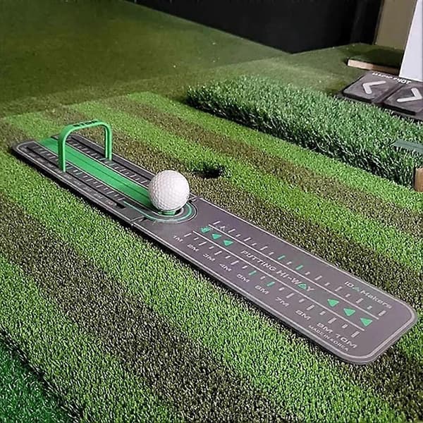 Holdbar Golfs Putting Alignment Rail Folding Golfs Træningsenhed Gave til Golfspillere A