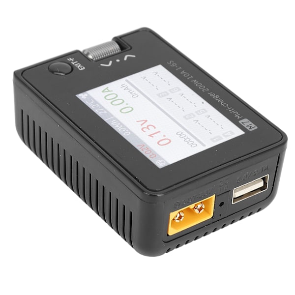 200W 10A RC LiPo-lader LiPo-batteribalanselader RC-bilflybåtbatteriladerutlader Svart