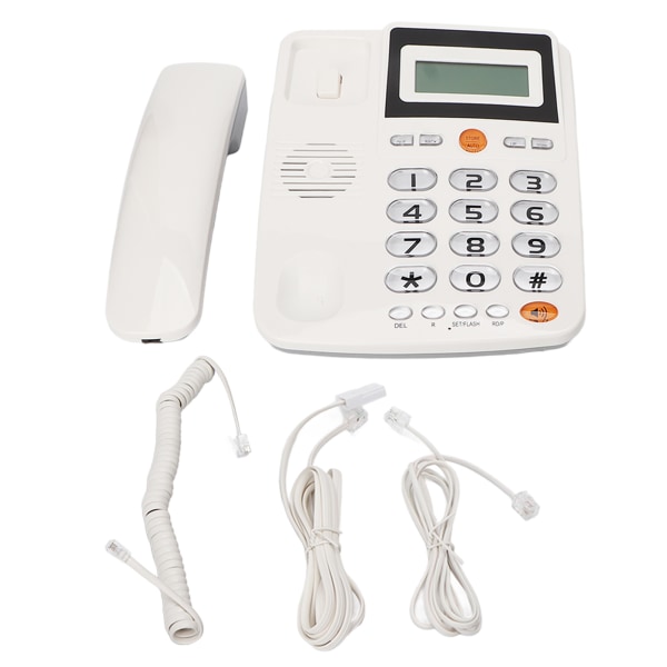 Fast telefon med sladd nummerpresentation Förstärkt HD handsfree samtal Justerbar ljusstyrka Telefon med stor knapp för seniorer