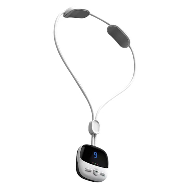 Mini kaulakoru kaulahierontalaite 4 moodia 9 voimaa 3 vaihdetta Hot Compress Dual Pulse älykäs riipus hierontalaite valkoinen