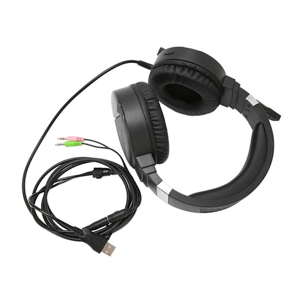 F16 Gaming Headset Støjreducerende Mikrofon 7.1 Rumlig Surround Sound RGB Lys Gaming Hovedtelefoner til PC