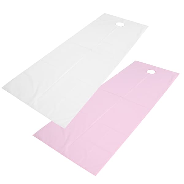 2 stk engangs laken pustende vanntett polyester massasjebenk trekk for skjønnhetssalong (hvit rosa)