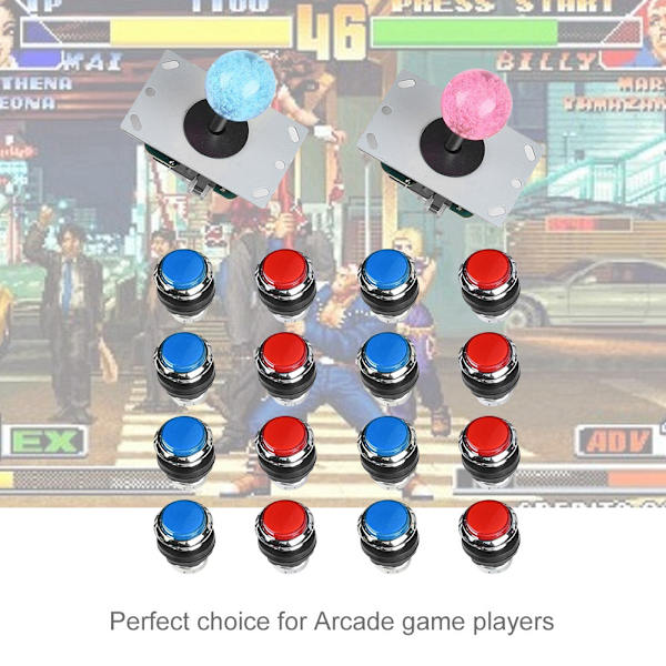 Tarvikkeet Arcade Zero Delay USB -enkooderisarjalle DIY -sarja Peli USB -kaapeli LED -painike