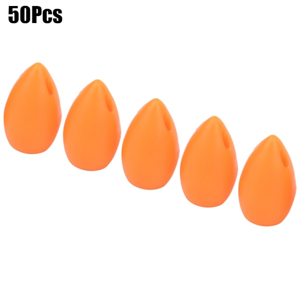 50 st orange flytande vatten långskott assistans enhet fluga krok kastare fiskeutrustning orange