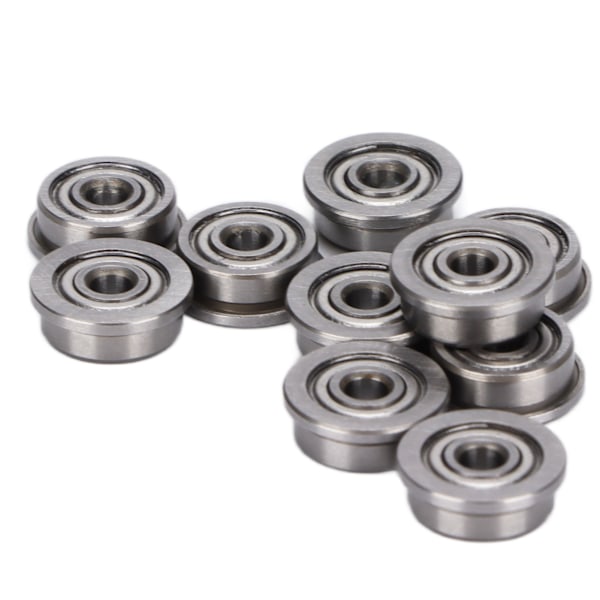 10 stk. flanget kuglelejer grå holdbare miniature metal dobbelt afskærmede kromstål lejer til 3D-printer