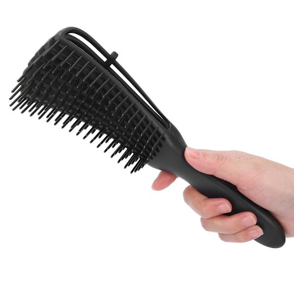 Detangling hårborsteknutar Detangler kam Fintänder hårborste kam för långt tjockt vått torrt hår Svart