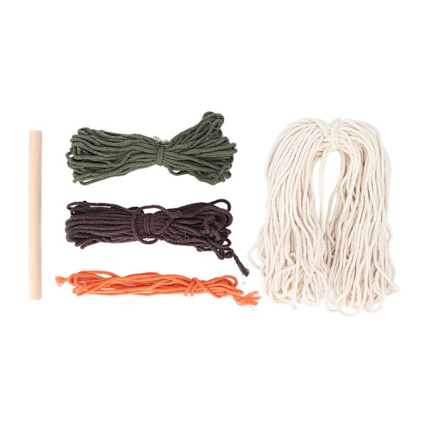 Macrame Kit Kaktusmönster Fridfullt Avslappnande DIY Vävmaterial Väska Set för Hantverksentusiaster