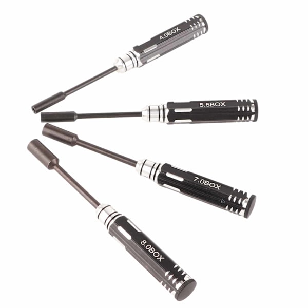 4-delad hylsnyckelsats 4,0 mm, 5,5 mm, 7,0 mm, 8,0 mm för RC-bilar modellflygplan