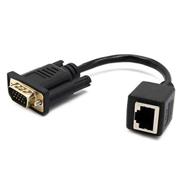 VGA til RJ45 Adapter Nettverkskabel til VGA Nettverkskabel Kobling Monitor til Nettverkskabel Kobling