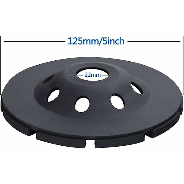 Diamantslibeskive til beton, sten og granit - 125 mm