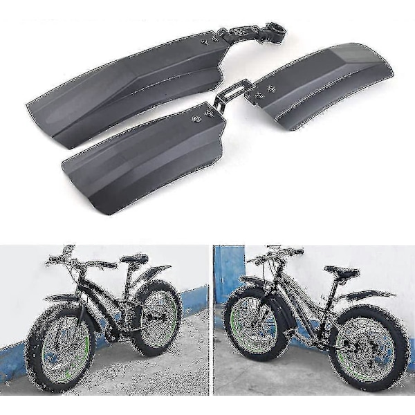 Holdbar 26 tommer cykelskærm i plastik - For- og bagskærme til Fat Tire Mountainbike