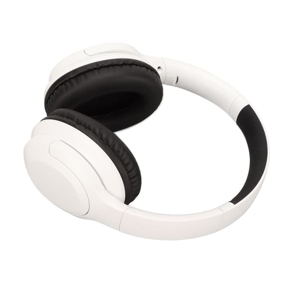 Bluetooth-headset ANC brusreducering vikbara lätta trådlösa hörlurar med mikrofon för gaming sport vit