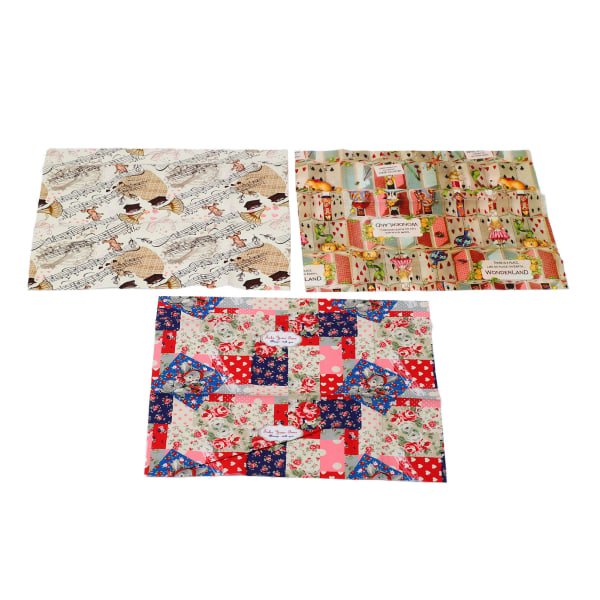 Syduk Mjuk hudvänlig Andas print Quiltduk för DIY Craft Bag Kläder Typ 7