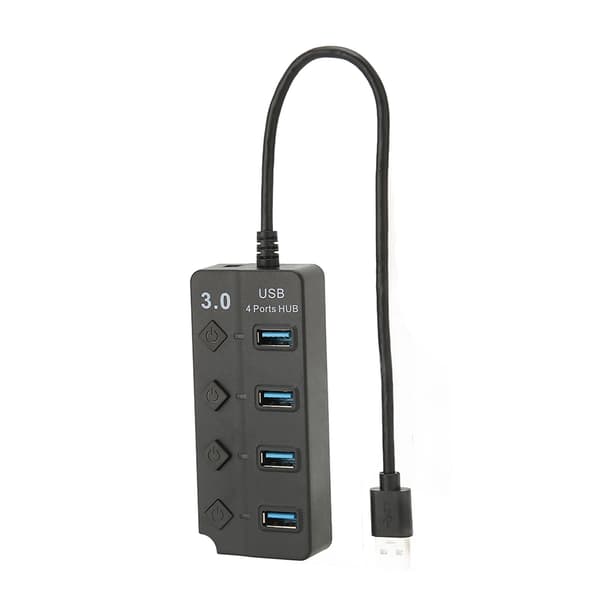 USB 3.0 HUB 4 porte USB3.0 Maksimal 5 Gbps stabil transmission Plug and Play tidsbesparende USB-splitter til Win OS X