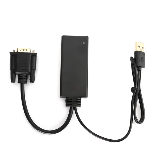 ABS Sort VGA til HDMI-konverter USB med lydskifteradapter til computer PC bærbar DVD Sort