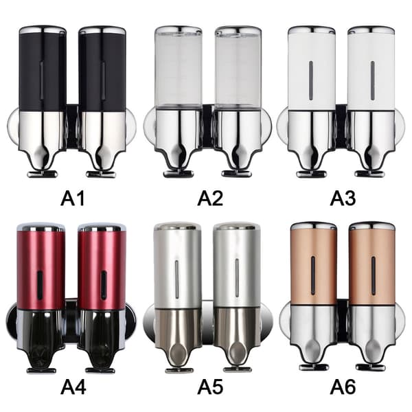 Sæbedispenser Transparent Design Rustfri Multifunktion Ergonomisk Sæbedispenser til Håndsprit Shampoo Sæbe Brusegel