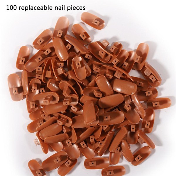 Övningsfinger för akrylnaglar Återanvändbara nagelspetsar Övningsmodell Flexibel fingerhållare Rörlig nagelövningshand Kits Nagelkonstverktyg