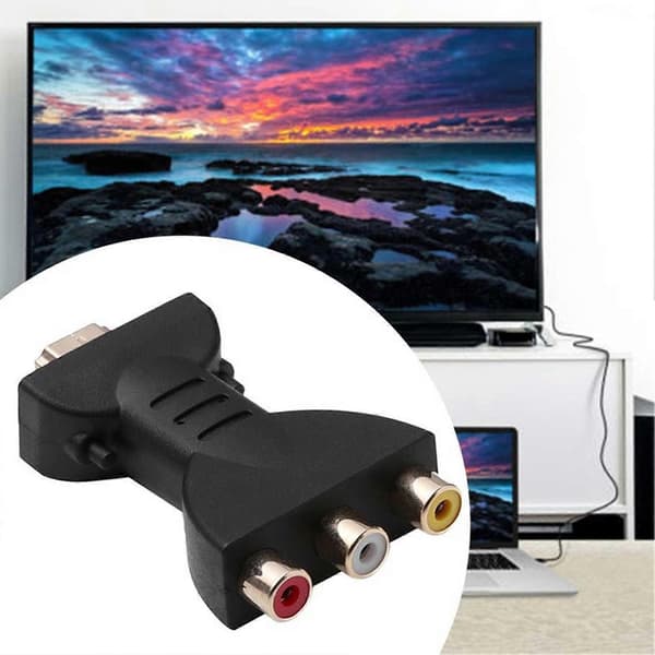 HDMI-kompatibel til 3RCA-adapter Han til Hun AV Video Lydadapterkonverter til TV PC A