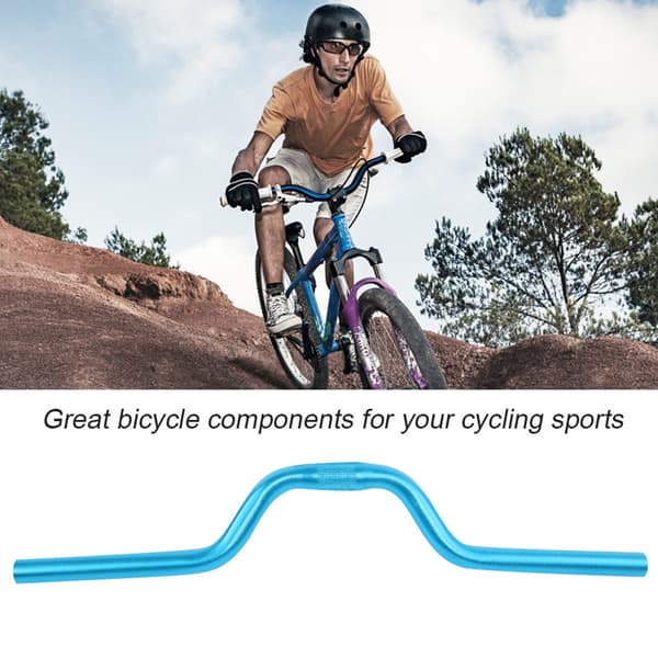 Aluminium Cykel Fast Växel Riser Bar Styre 25.4mm*520mm (blå)