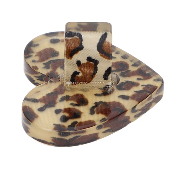 Neglebase Japansk hjerteformet rund leopardprint Nail Practice Base Display StandHjerteform