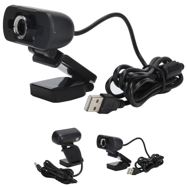 1080P webkamera Full HD USB webkamera med støydempende mikrofon multifunksjonsbase
