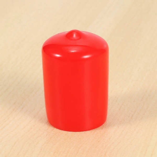 20 st Gummiändstycken 19mm Id Pvc Runda Rör Bultskydd Skruv Gängskydd Röd