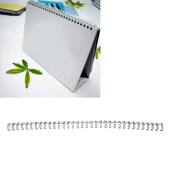 100 STK 9,5 mm Sort A4 Størrelse 34 Tænder 3:1 Double Loop Tråde Binding Wire Kalender Bindejern