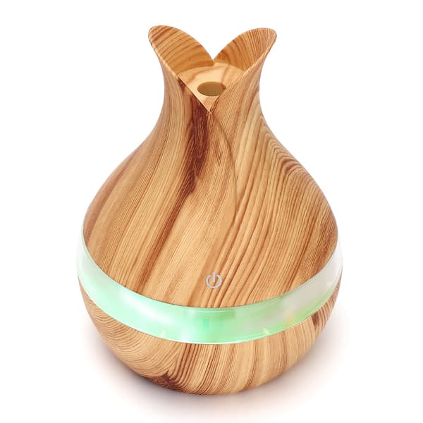 300 ml 7 farger LED nattlys aroma eterisk olje diffuser luftfukter lyst trekorn