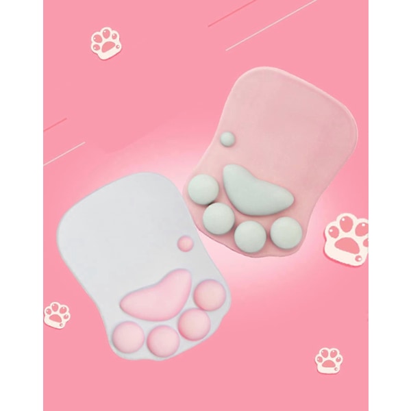 Katt Musmatta med Handledsstöd, Portabel Ergonomisk Matta (Rosa)