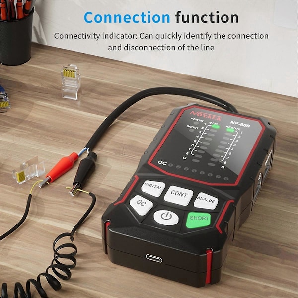 -808 Nettverkskabeltester Multipurpose Kabelfinner
