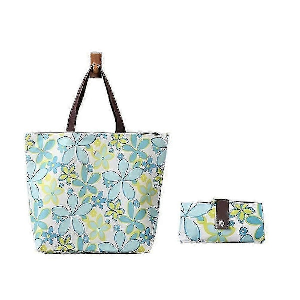 Bærbar Foldbar Vandtæt Printet Tote Taske Shopper Pung Skuldertaske Håndtaske Til Shopping|rejse|opbevaring Style-3
