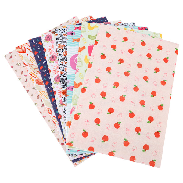 8 stk sett DIY non-woven stoff batikk sy håndverk klut