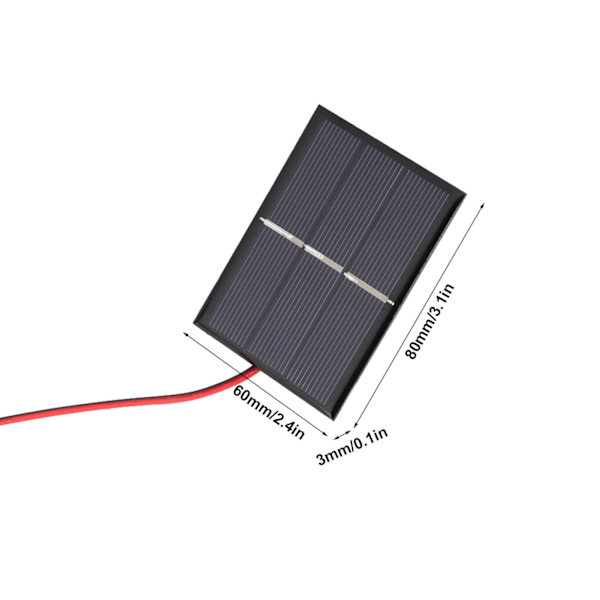 2st 0,65W 1,5V Mini Bärbar Solpanel DIY Strömmodul Batteriladdare