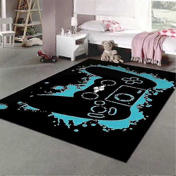 3D Spillmaskin Håndtak Rom Teppe Hjem Badekar Seng Stue Restaurant Gulvmatte Teppe, 120X160CM, B