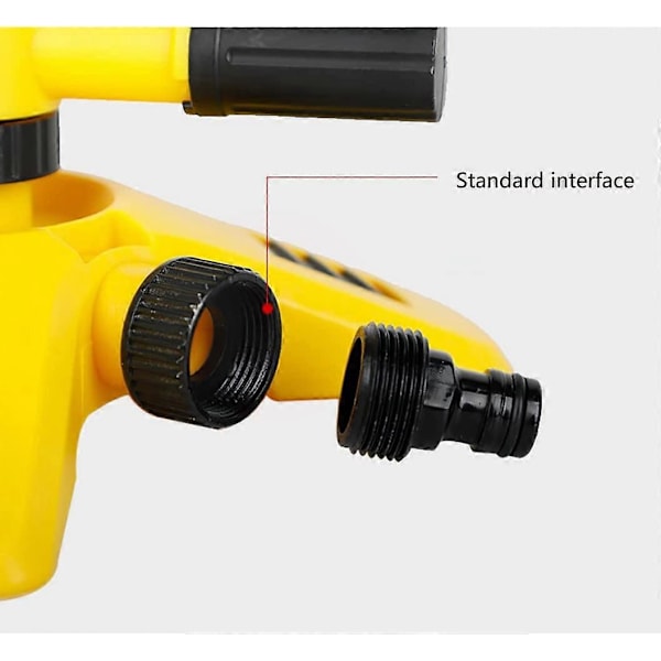 360 graders automatisk roterende havesprinkler, sprinklere til græsplæne, have, oscillerende vand til græsplæner, stort gårdområde, slange, roterende vanding af græs R
