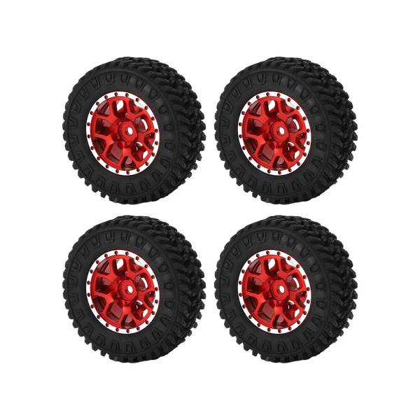 4 kpl 7 mm:n metallivanteen kumirenkaat AXIAL SCX24 1/24 RC-autoon, päivitystarvikkeet, punainen