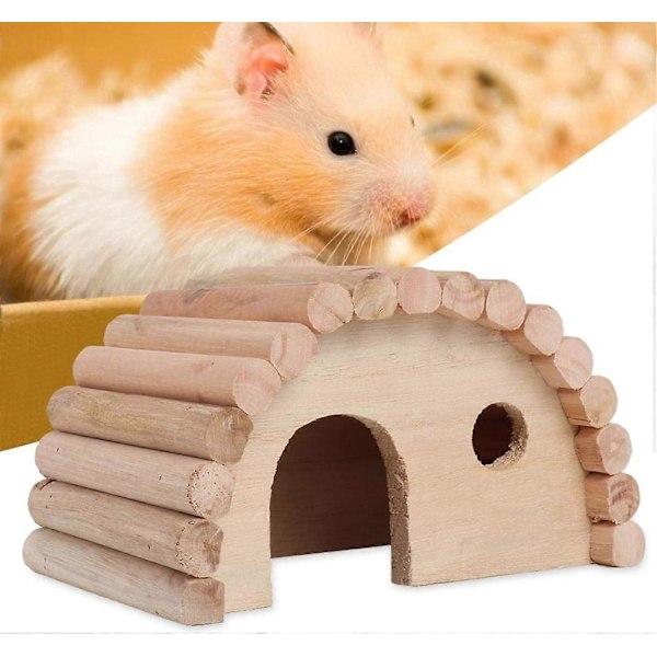Tre hamsterhus, trehus for hamstere eller gerbil, lite dyregjemmested, hamsterrede