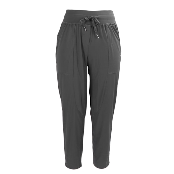 Dam Fitness Joggers Tvättbara Mjuka Andningsbara Dragsko Sweatpants för Löpning Utomhusaktivitet (Grå) XXL