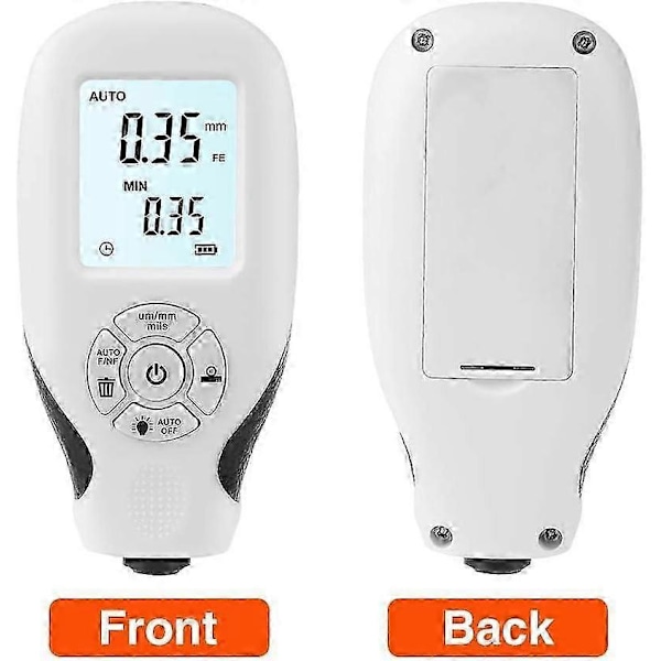 Skikttjockleksmätare, bilfärgsdjupsmätare med LCD-display, automatisk kalibrering (Vit)_SZXM