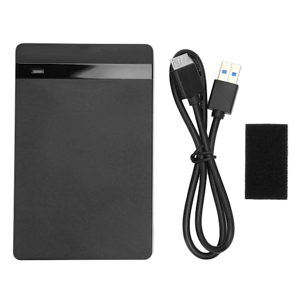 2.5in Hard Drive Enclosure USB3.0 Plug and Play Mobile HDD Enclosure External HDD Case Adapter for Windows for OS Black