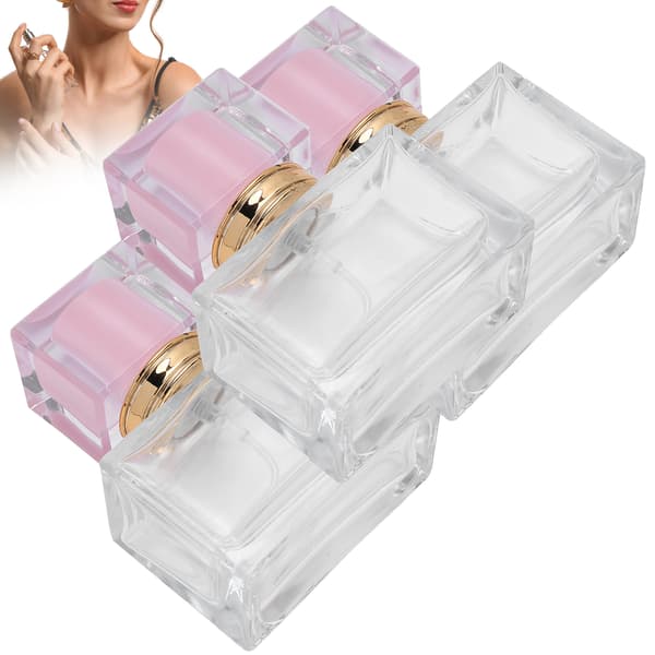 3st Tom Parfymflaska i Glas Påfyllningsbar Parfymsprayflaska Dispenser Rosa