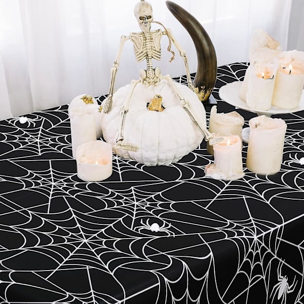 Halloween Party Spindelvävsduk, 2-pack - Svarta Plastdukar 54'x110', Spillskydd