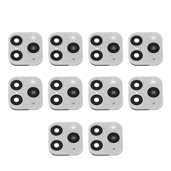 10 stk. kamera klistermærke linse cover skift falsk beskyttelsesfilm til IOS 11 til IOS X/xr/xs MaxSilver