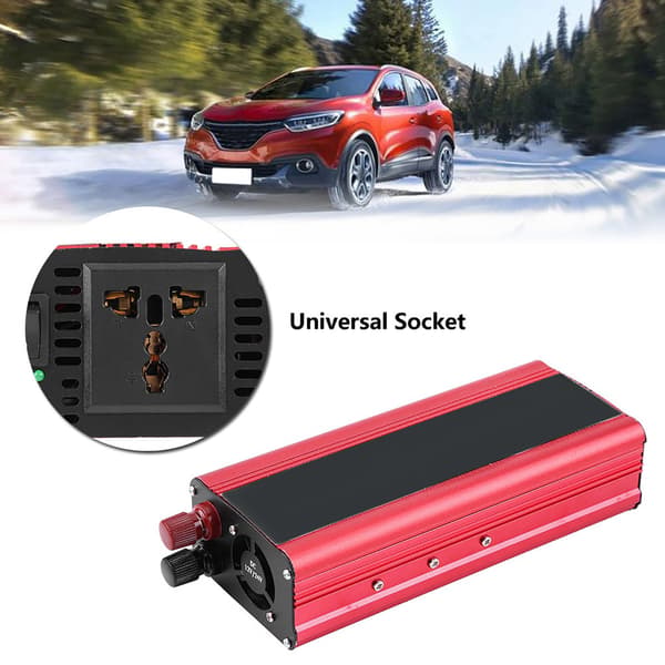 2000W Bil Strømomformer USB Lader Omformer Adapter Modifisert Sinusbølge DC 12V/24V til AC 220V