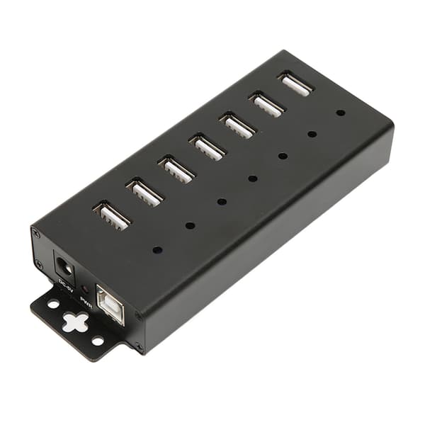 USB2.0 Hub 7 porte med multipel beskyttelse, industriel kvalitet USB2.0 Hub til bærbar pc-computer, amerikansk stik 100-240V