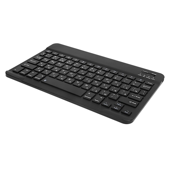 Trådlöst Bluetooth-tangentbord, bärbart tangentbord för surfplatta, ryskt, engelskt för IOS/Android, svart